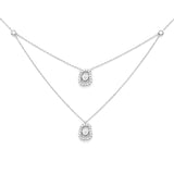 Puzzle Diamonds double pendant