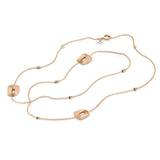 Puzzle engraved gold necklace