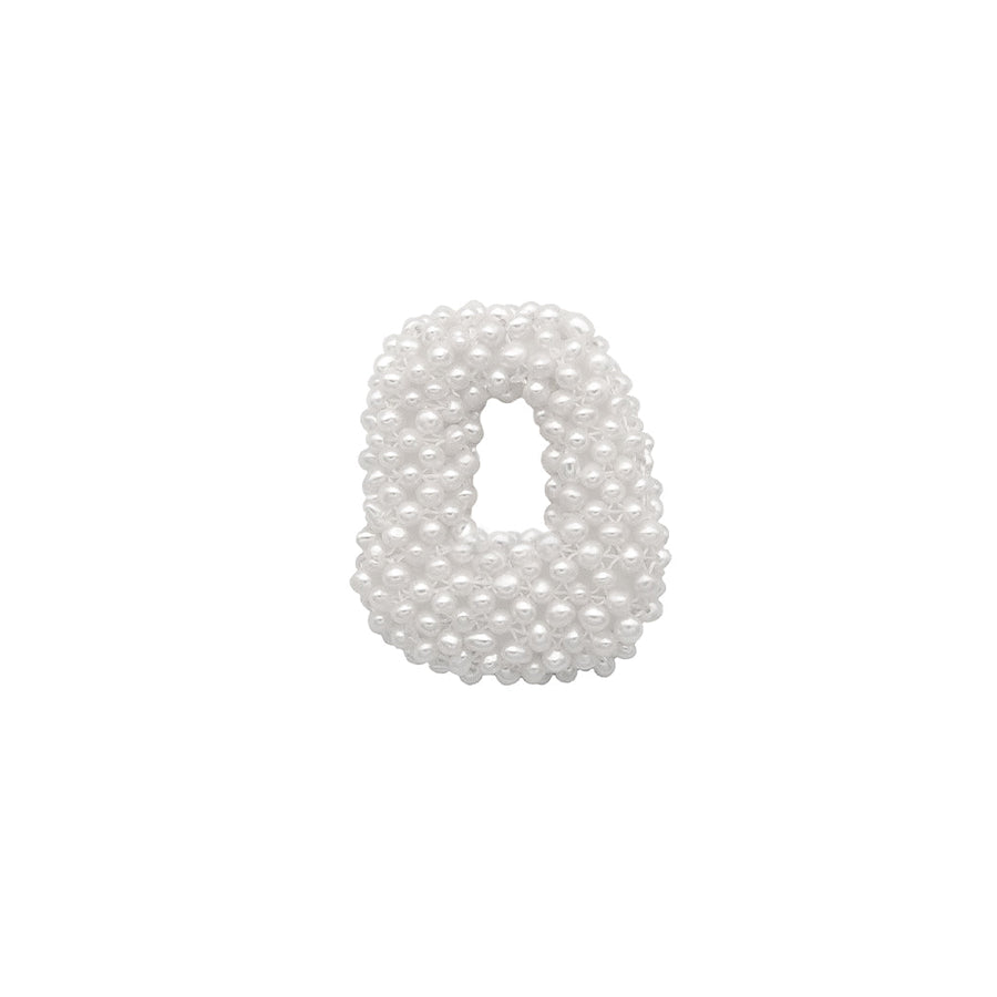 Puzzle medium element  White pearl beads